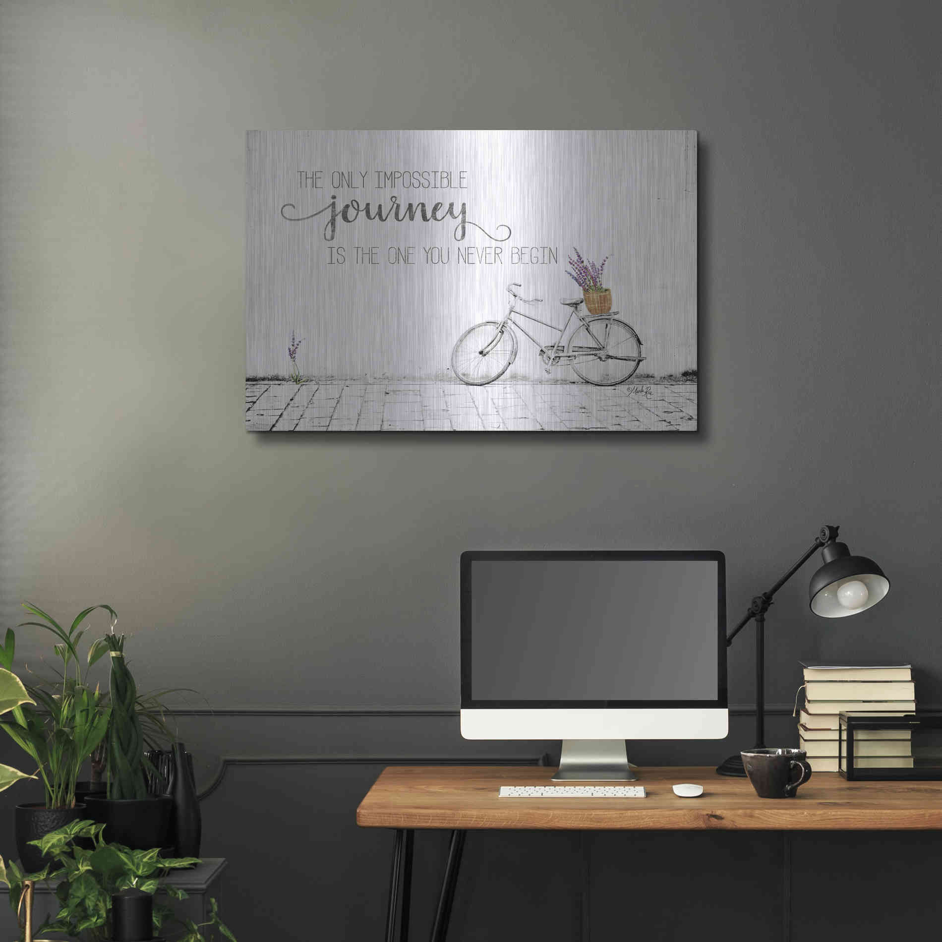 Luxe Metal Art 'Impossible Journey' by Marla Rae, Metal Wall Art,36x24