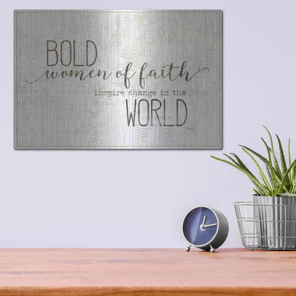 Luxe Metal Art 'Bold Women of Faith' by Marla Rae, Metal Wall Art,16x12