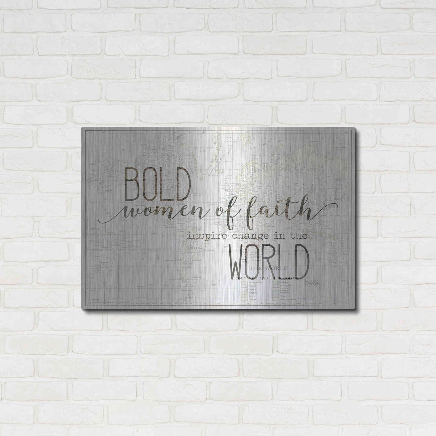 Luxe Metal Art 'Bold Women of Faith' by Marla Rae, Metal Wall Art,36x24