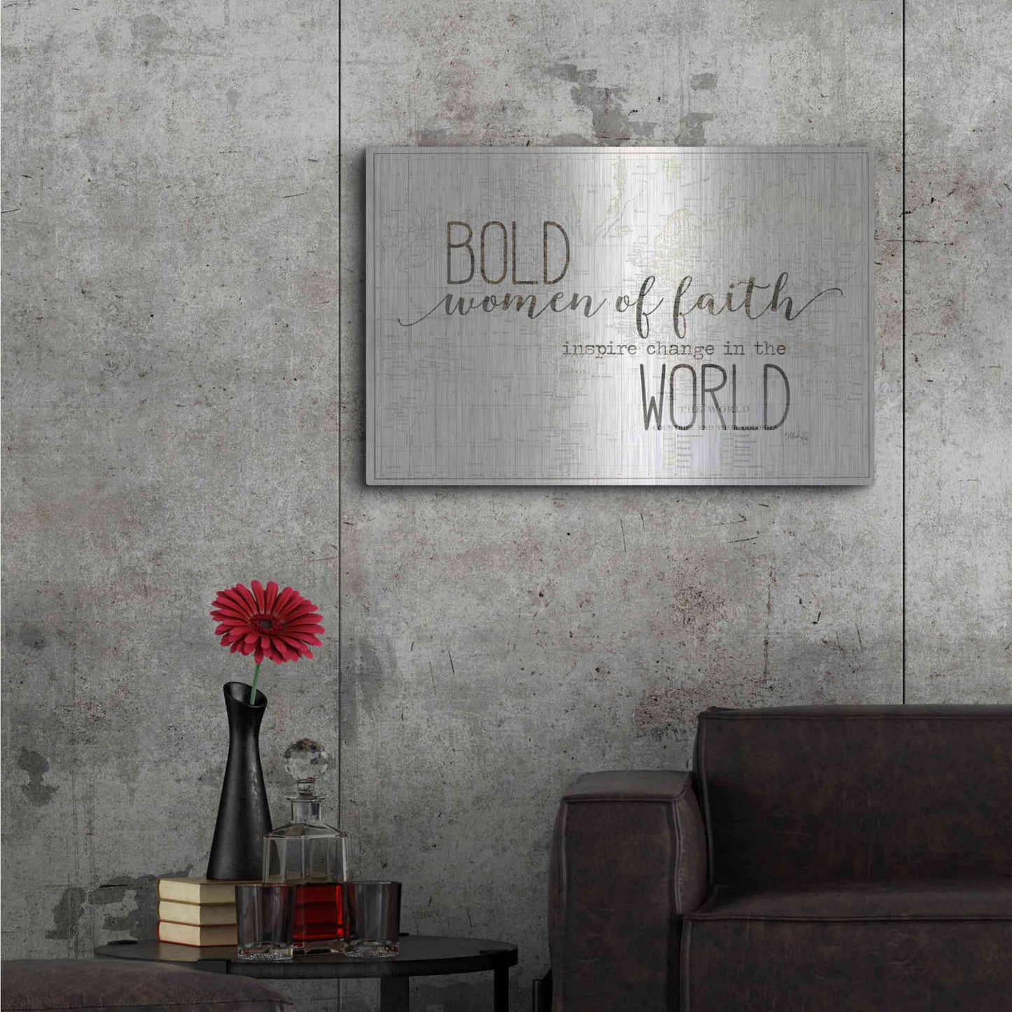 Luxe Metal Art 'Bold Women of Faith' by Marla Rae, Metal Wall Art,36x24