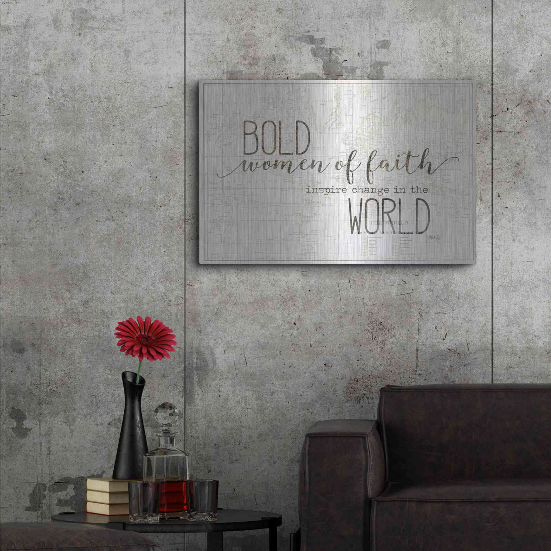 Luxe Metal Art 'Bold Women of Faith' by Marla Rae, Metal Wall Art,36x24