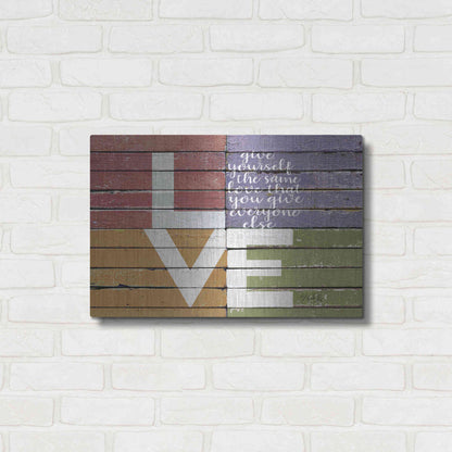 Luxe Metal Art 'Give Yourself the Same Love' by Marla Rae, Metal Wall Art,24x16