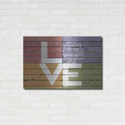 Luxe Metal Art 'Give Yourself the Same Love' by Marla Rae, Metal Wall Art,36x24