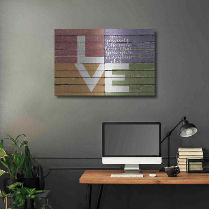 Luxe Metal Art 'Give Yourself the Same Love' by Marla Rae, Metal Wall Art,36x24