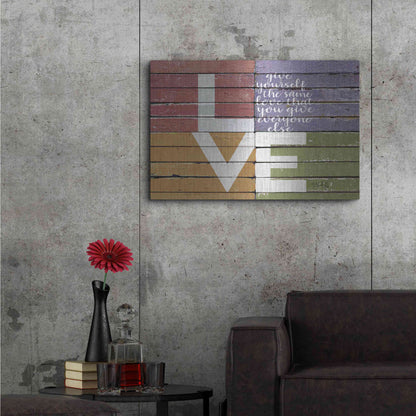 Luxe Metal Art 'Give Yourself the Same Love' by Marla Rae, Metal Wall Art,36x24