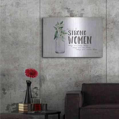 Luxe Metal Art 'Here's to Strong Women' by Marla Rae, Metal Wall Art,36x24