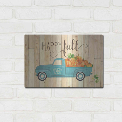 Luxe Metal Art 'Happy Fall' by Marla Rae, Metal Wall Art,16x12