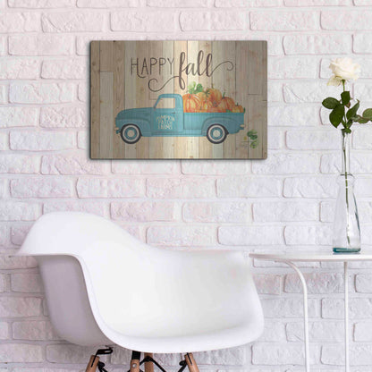 Luxe Metal Art 'Happy Fall' by Marla Rae, Metal Wall Art,24x16