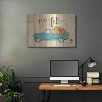 Luxe Metal Art 'Happy Fall' by Marla Rae, Metal Wall Art,36x24