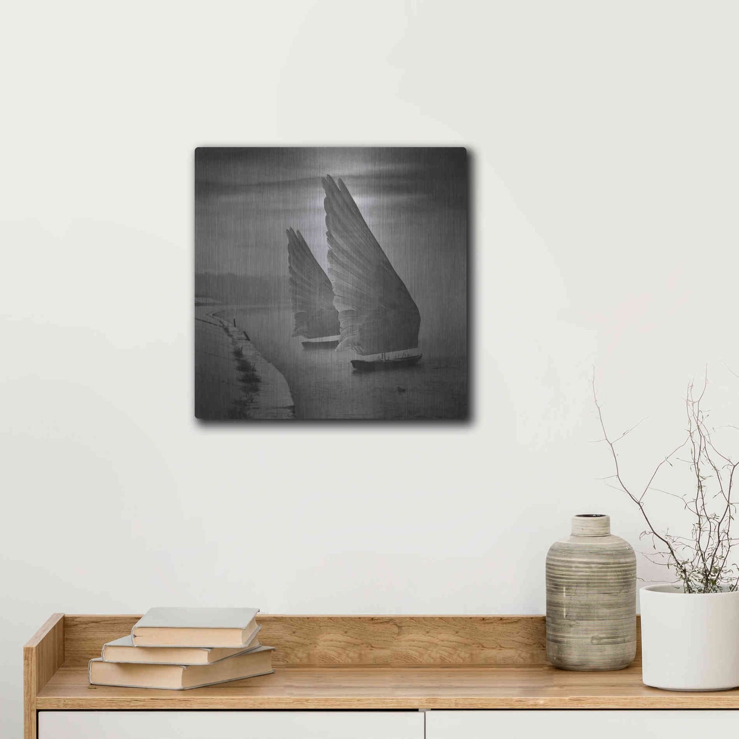 Luxe Metal Art 'Wings of Imagination' by Dariusz Klimczak, Metal Wall Art,12x12
