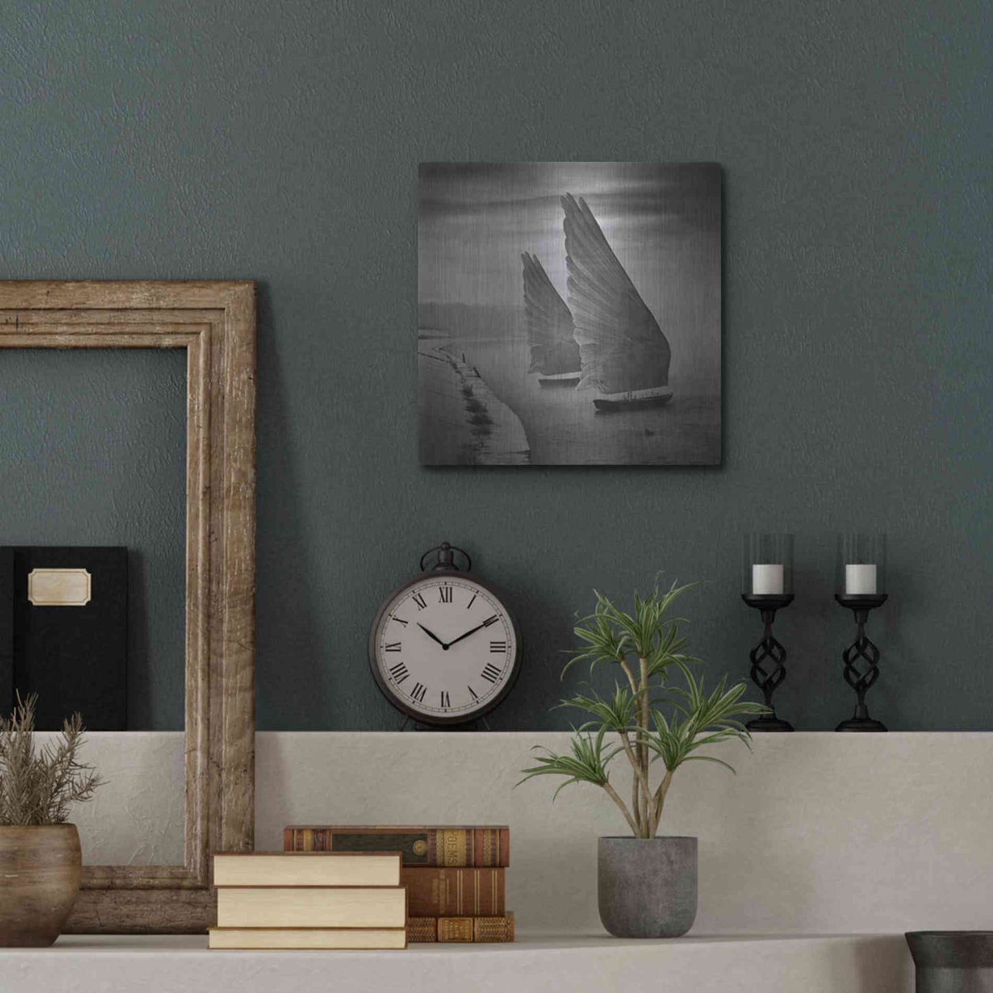 Luxe Metal Art 'Wings of Imagination' by Dariusz Klimczak, Metal Wall Art,12x12