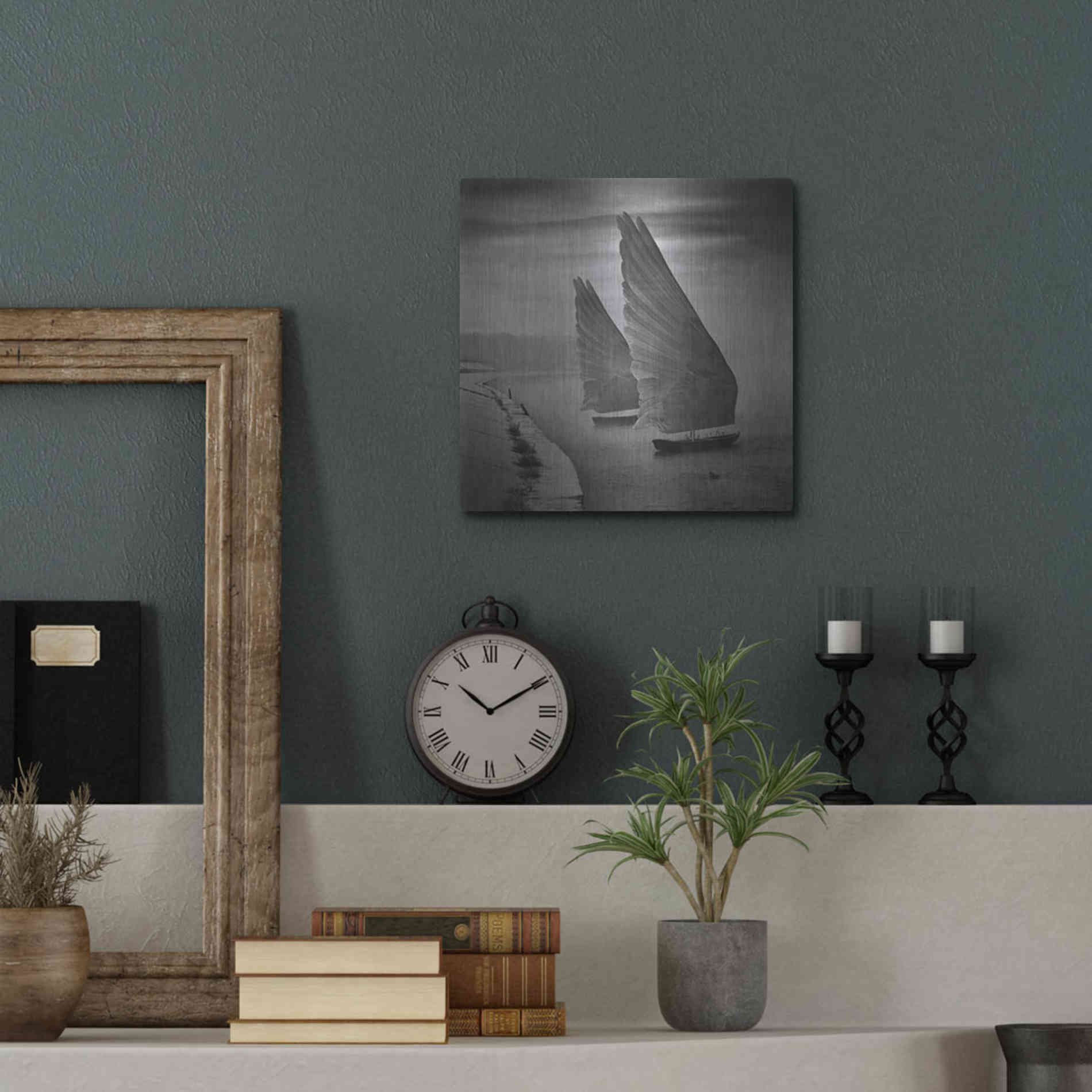 Luxe Metal Art 'Wings of Imagination' by Dariusz Klimczak, Metal Wall Art,12x12