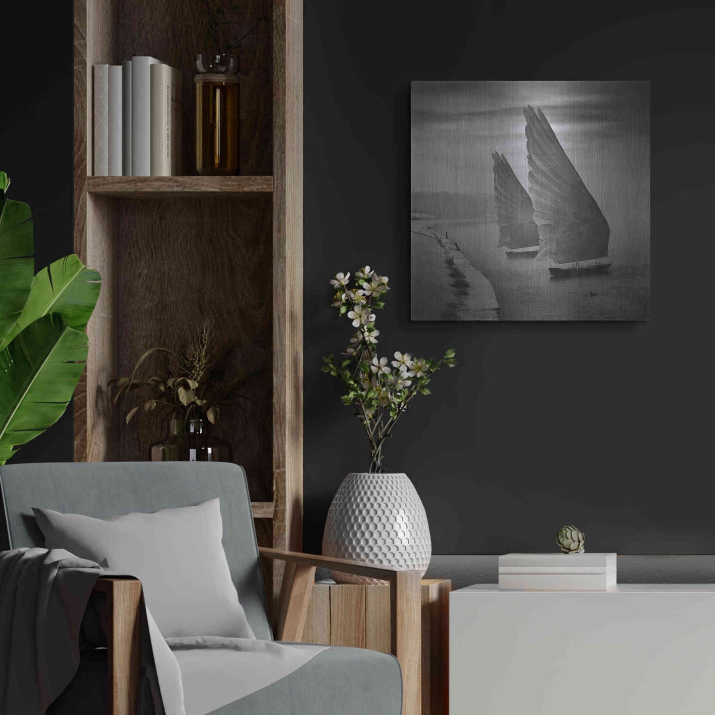 Luxe Metal Art 'Wings of Imagination' by Dariusz Klimczak, Metal Wall Art,24x24