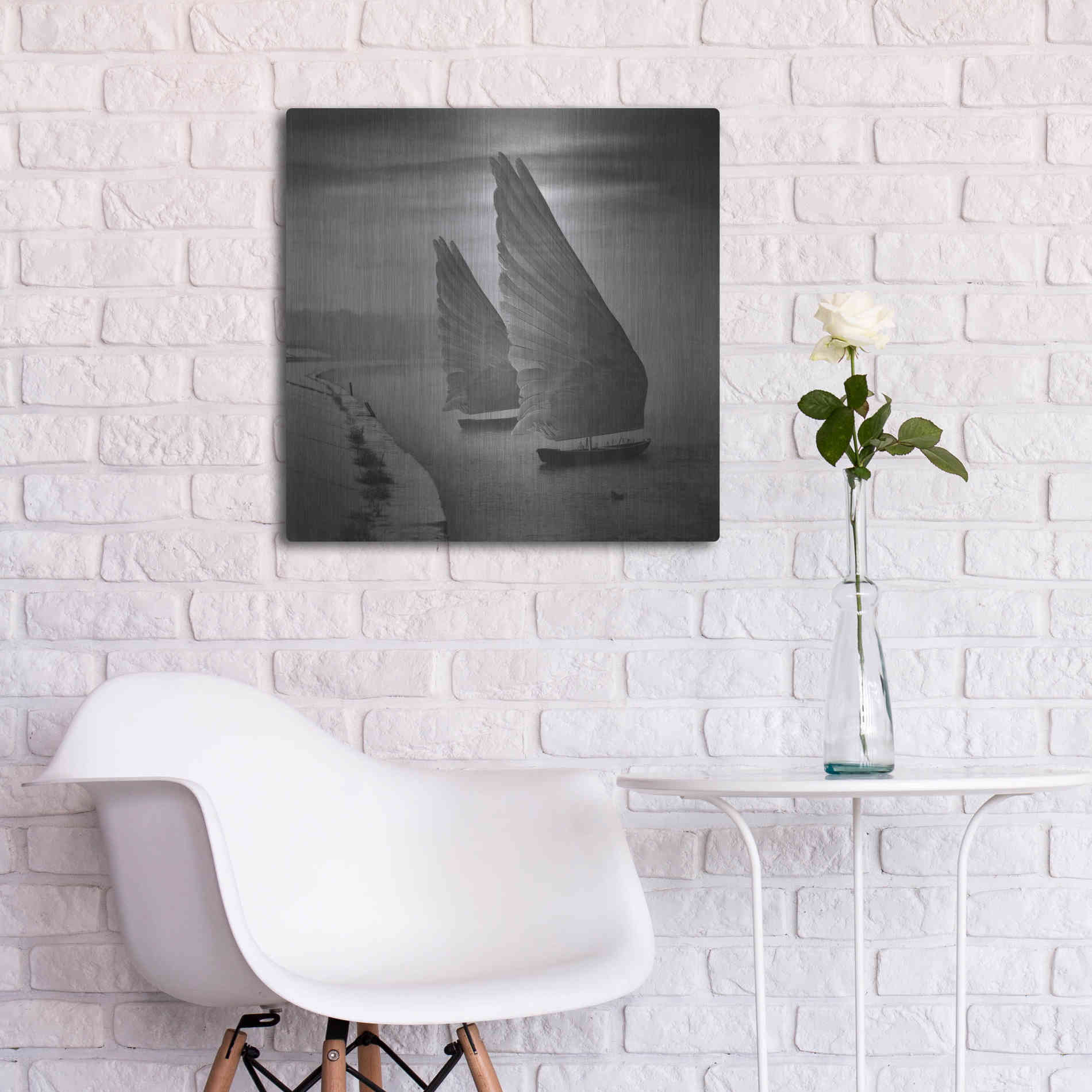 Luxe Metal Art 'Wings of Imagination' by Dariusz Klimczak, Metal Wall Art,24x24