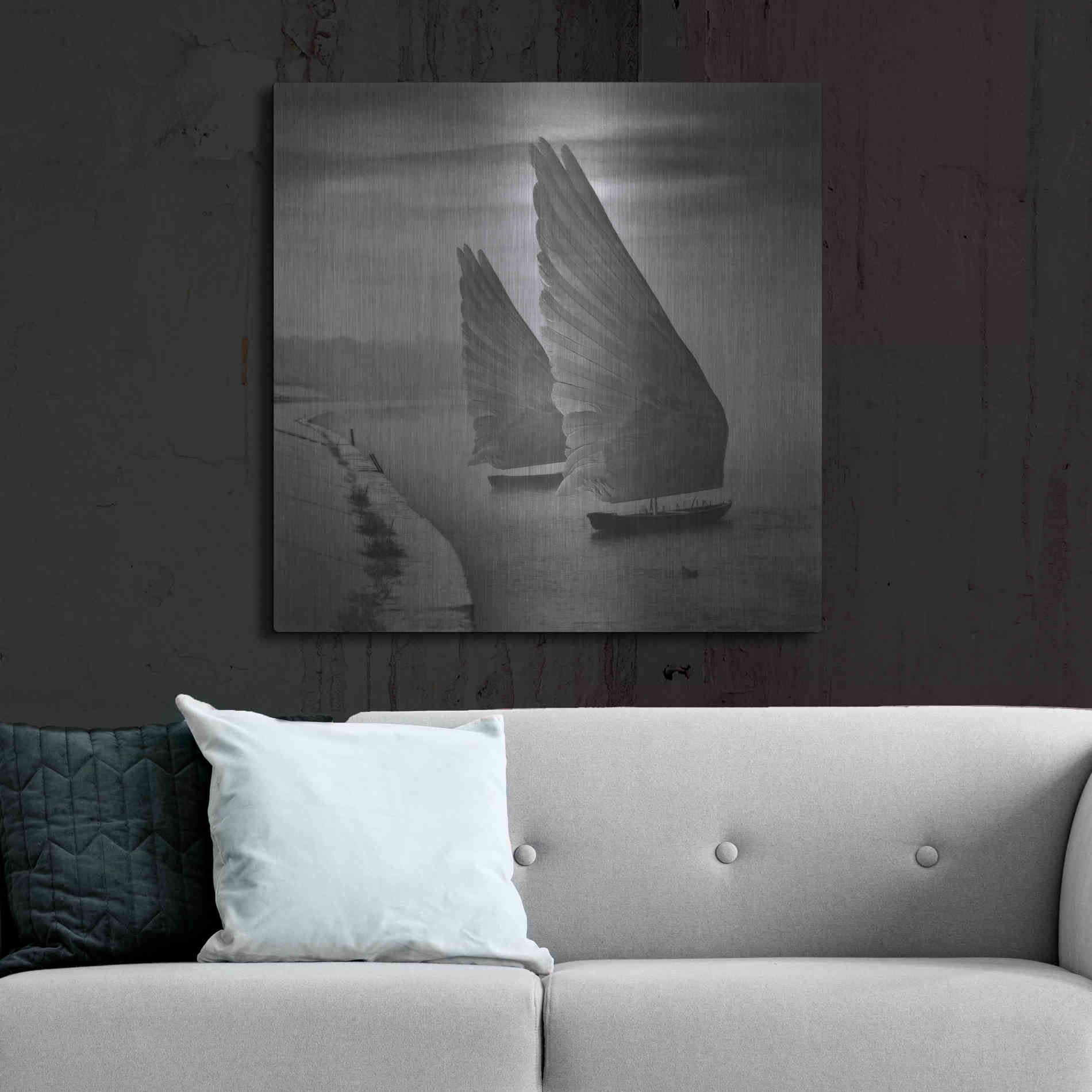 Luxe Metal Art 'Wings of Imagination' by Dariusz Klimczak, Metal Wall Art,36x36