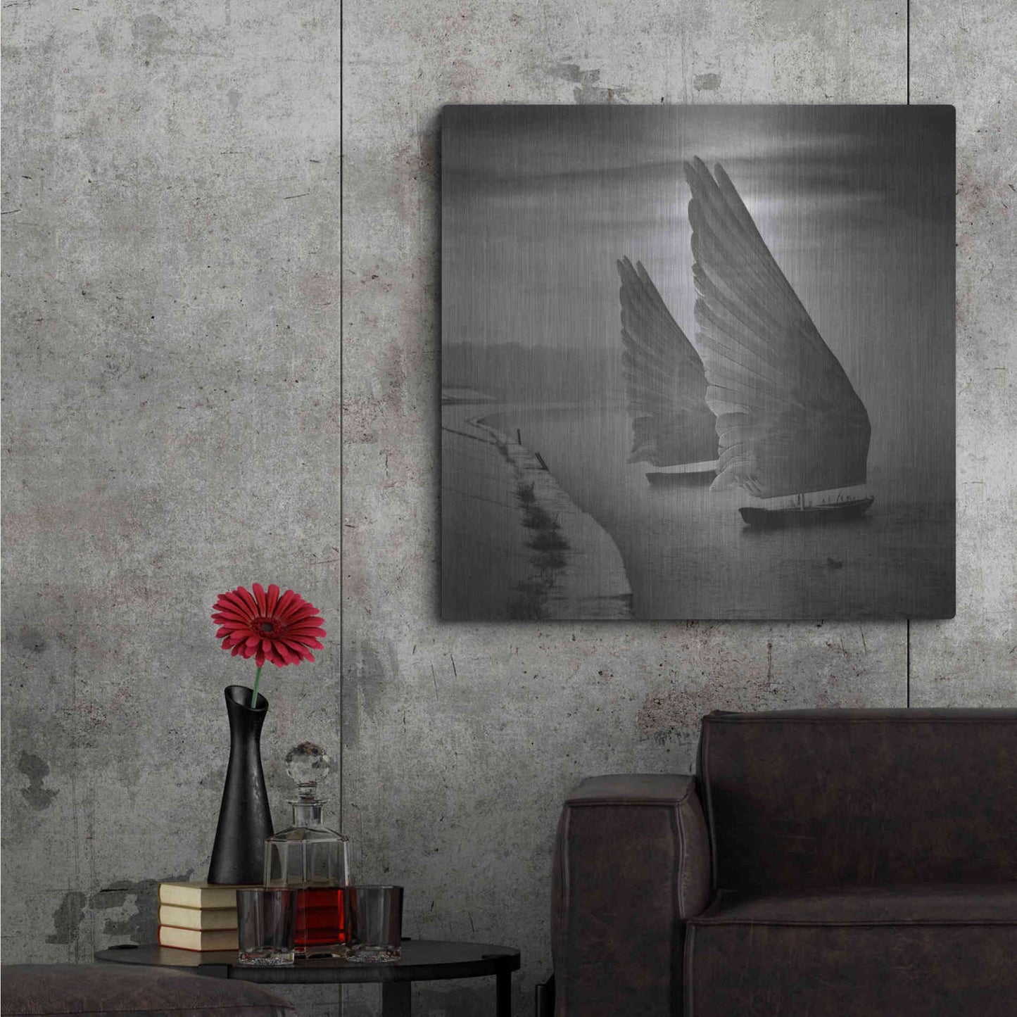 Luxe Metal Art 'Wings of Imagination' by Dariusz Klimczak, Metal Wall Art,36x36
