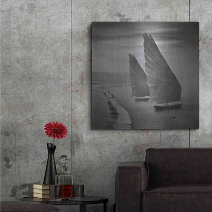 Luxe Metal Art 'Wings of Imagination' by Dariusz Klimczak, Metal Wall Art,36x36