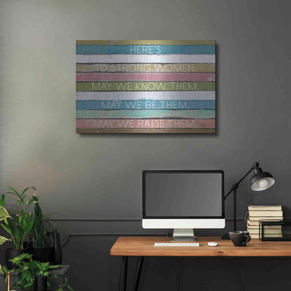 Luxe Metal Art 'Here's to Strong Women II' by Marla Rae, Metal Wall Art,36x24