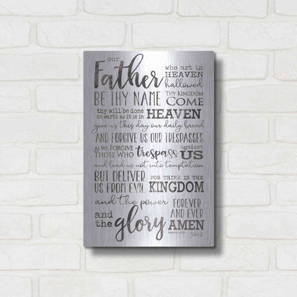 Luxe Metal Art 'Our Father' by Marla Rae, Metal Wall Art,12x16