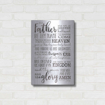 Luxe Metal Art 'Our Father' by Marla Rae, Metal Wall Art,16x24