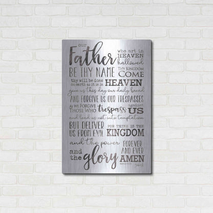 Luxe Metal Art 'Our Father' by Marla Rae, Metal Wall Art,24x36