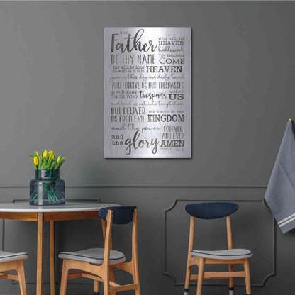 Luxe Metal Art 'Our Father' by Marla Rae, Metal Wall Art,24x36