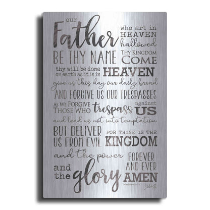 Luxe Metal Art 'Our Father' by Marla Rae, Metal Wall Art