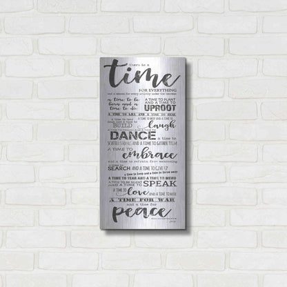 Luxe Metal Art 'Time for Everything II' by Marla Rae, Metal Wall Art,12x24