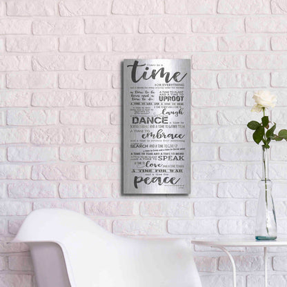 Luxe Metal Art 'Time for Everything II' by Marla Rae, Metal Wall Art,12x24