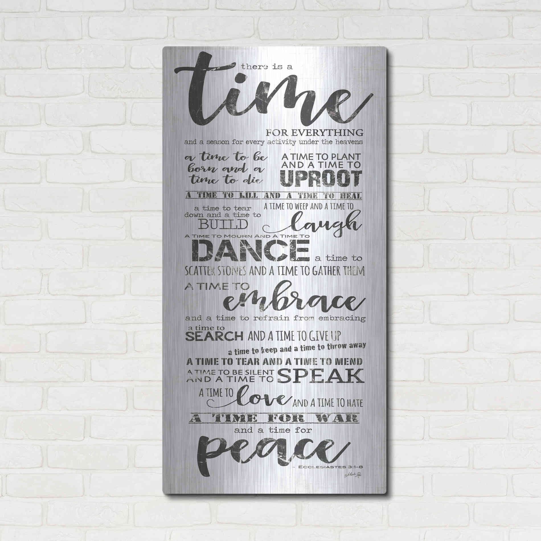 Luxe Metal Art 'Time for Everything II' by Marla Rae, Metal Wall Art,24x48