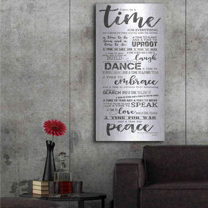 Luxe Metal Art 'Time for Everything II' by Marla Rae, Metal Wall Art,24x48