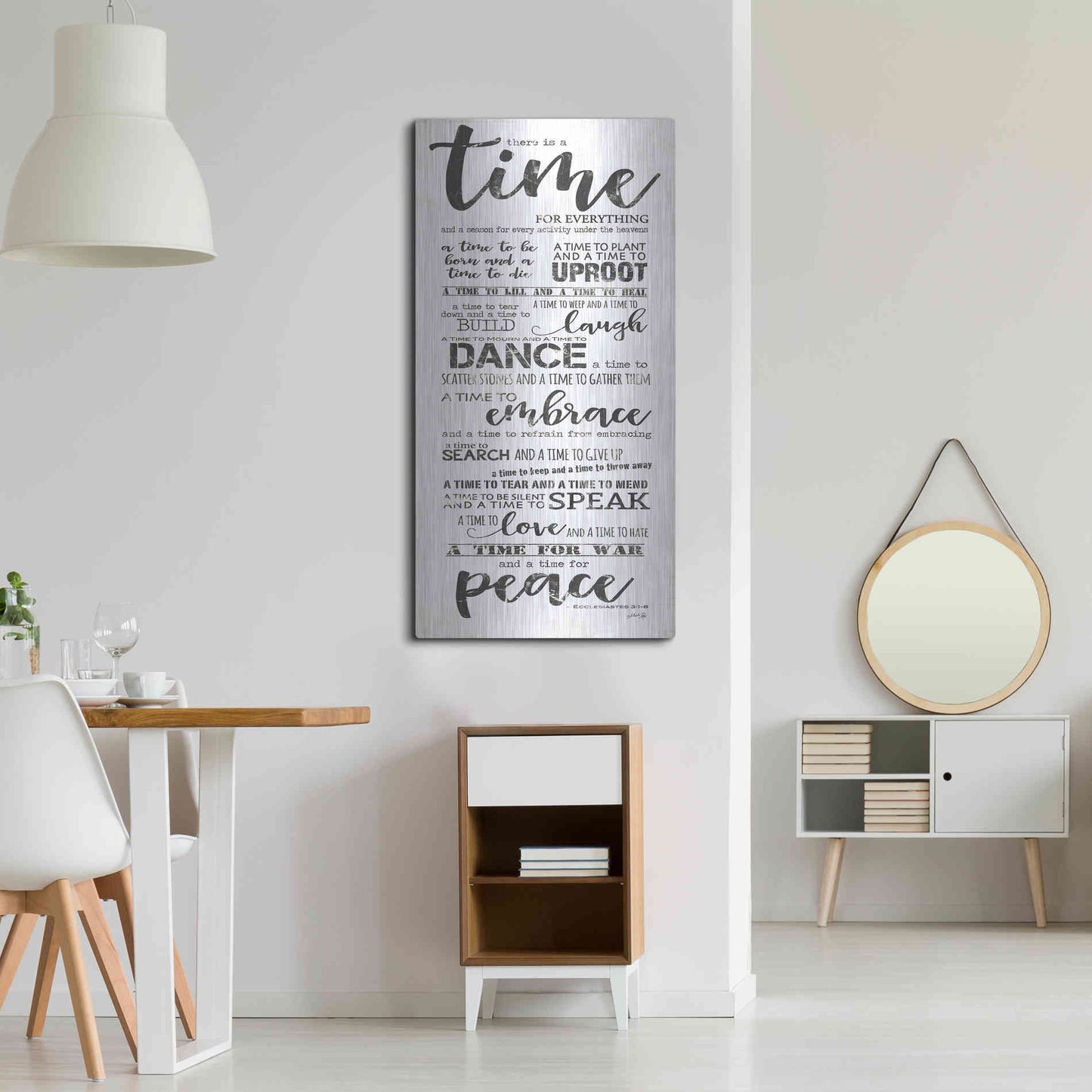 Luxe Metal Art 'Time for Everything II' by Marla Rae, Metal Wall Art,24x48