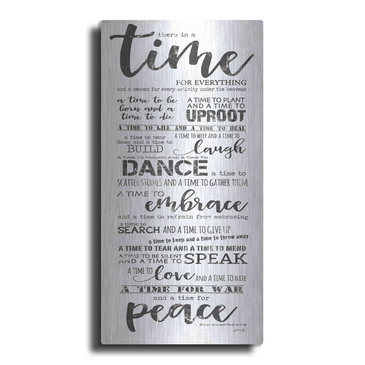 Luxe Metal Art 'Time for Everything II' by Marla Rae, Metal Wall Art
