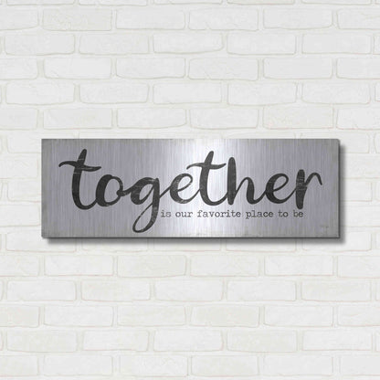 Luxe Metal Art 'Together is Our Favorite Place to Be' by Marla Rae, Metal Wall Art,36x12
