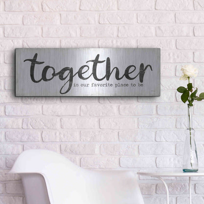 Luxe Metal Art 'Together is Our Favorite Place to Be' by Marla Rae, Metal Wall Art,36x12