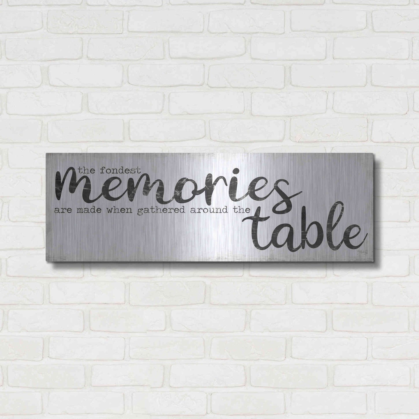 Luxe Metal Art 'The Fondest Memories' by Marla Rae, Metal Wall Art,36x12