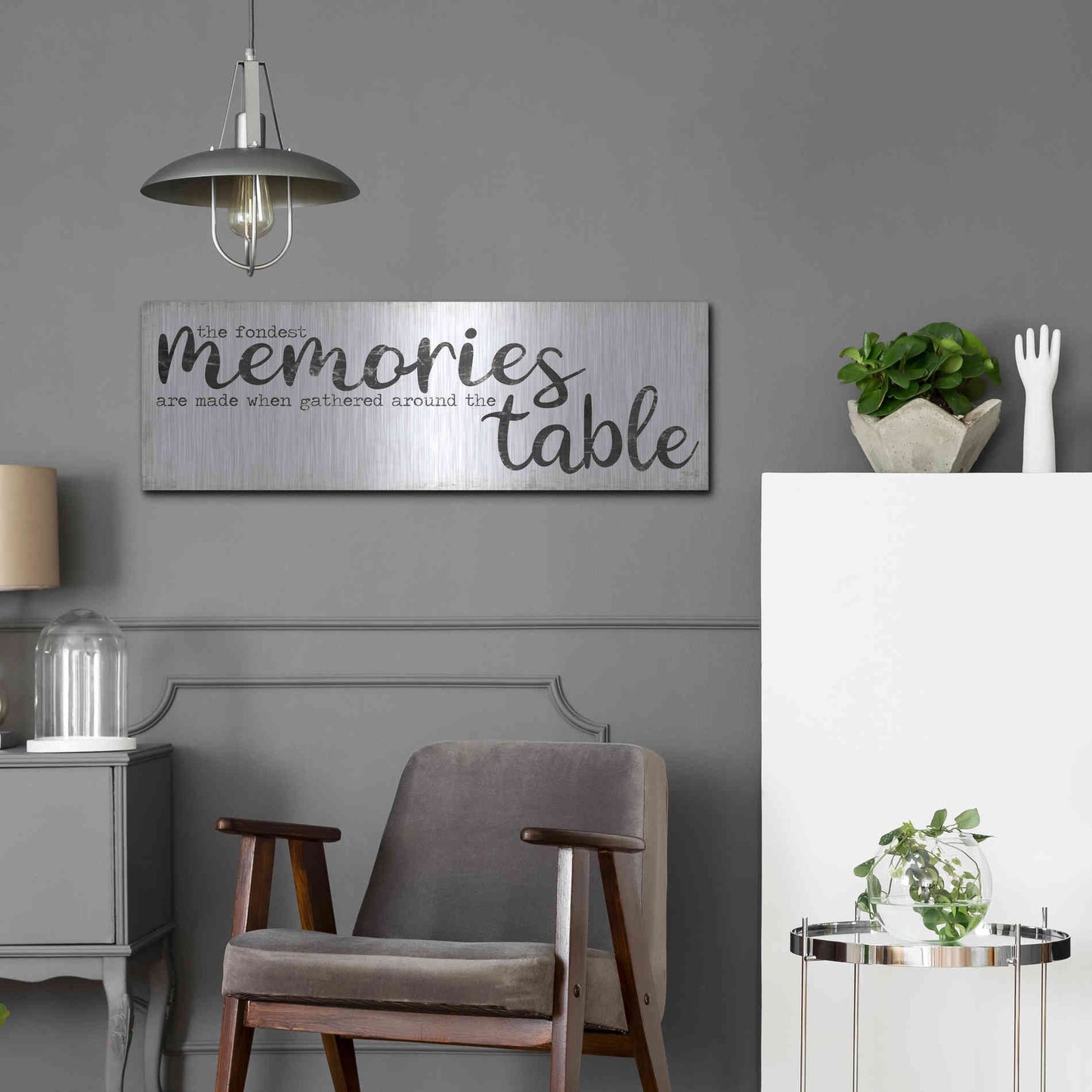 Luxe Metal Art 'The Fondest Memories' by Marla Rae, Metal Wall Art,36x12