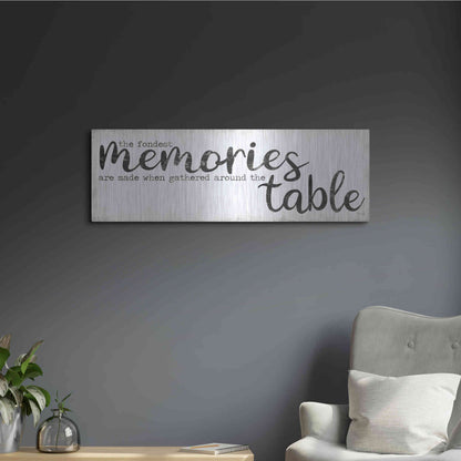 Luxe Metal Art 'The Fondest Memories' by Marla Rae, Metal Wall Art,36x12