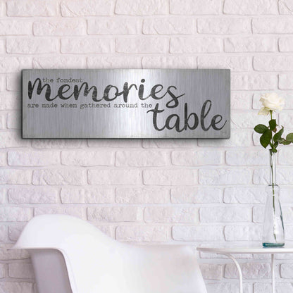 Luxe Metal Art 'The Fondest Memories' by Marla Rae, Metal Wall Art,36x12