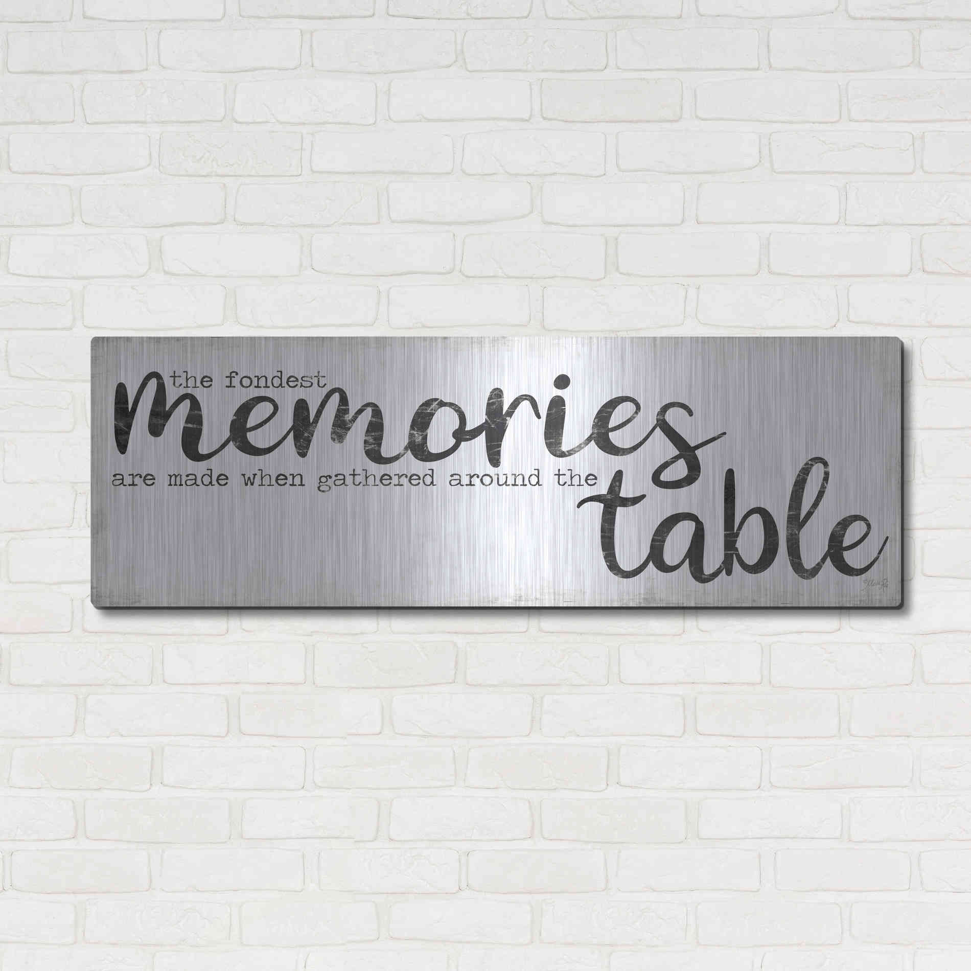 Luxe Metal Art 'The Fondest Memories' by Marla Rae, Metal Wall Art,48x16