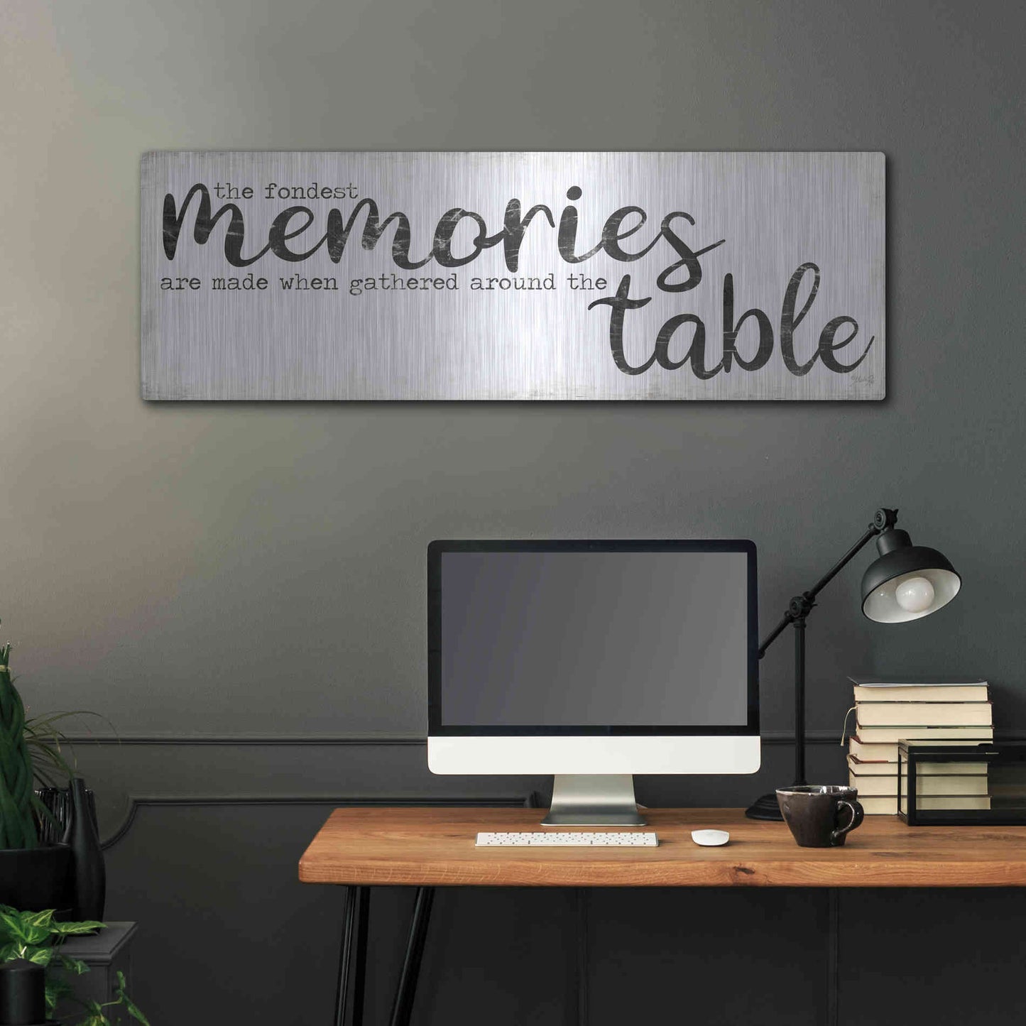 Luxe Metal Art 'The Fondest Memories' by Marla Rae, Metal Wall Art,48x16