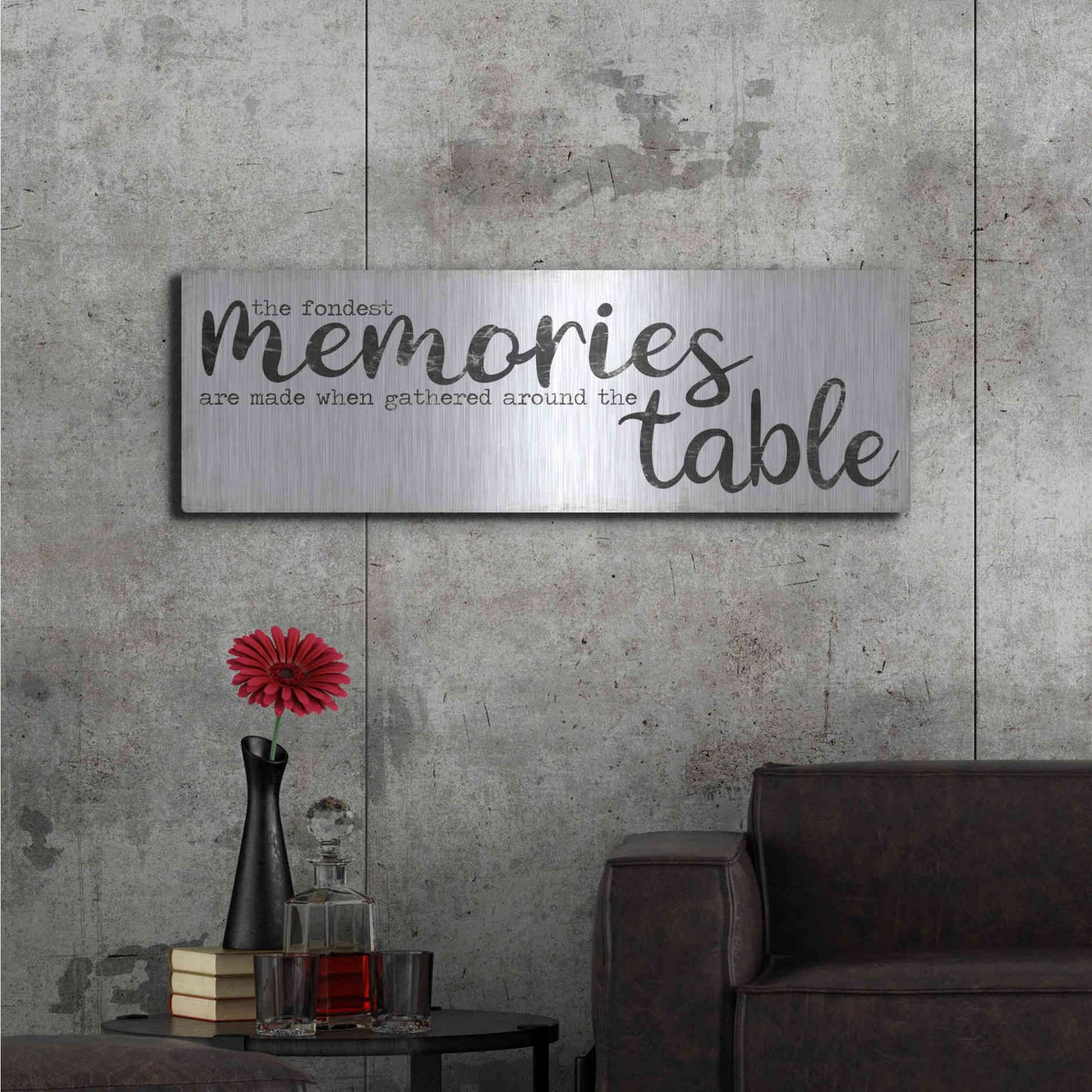 Luxe Metal Art 'The Fondest Memories' by Marla Rae, Metal Wall Art,48x16