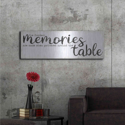 Luxe Metal Art 'The Fondest Memories' by Marla Rae, Metal Wall Art,48x16