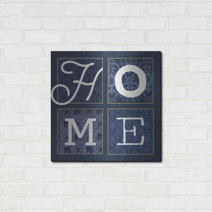 Luxe Metal Art 'HOME Squared' by Marla Rae, Metal Wall Art,24x24