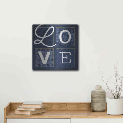 Luxe Metal Art 'LOVE Squared' by Marla Rae, Metal Wall Art,12x12