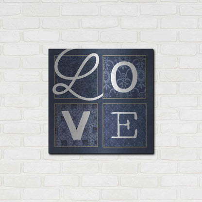 Luxe Metal Art 'LOVE Squared' by Marla Rae, Metal Wall Art,24x24