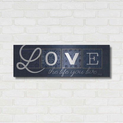 Luxe Metal Art 'Love the Life You Live' by Marla Rae, Metal Wall Art,36x12