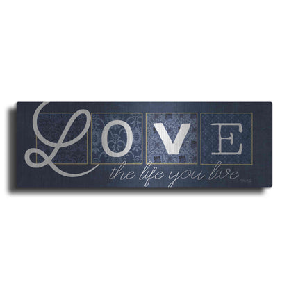 Luxe Metal Art 'Love the Life You Live' by Marla Rae, Metal Wall Art