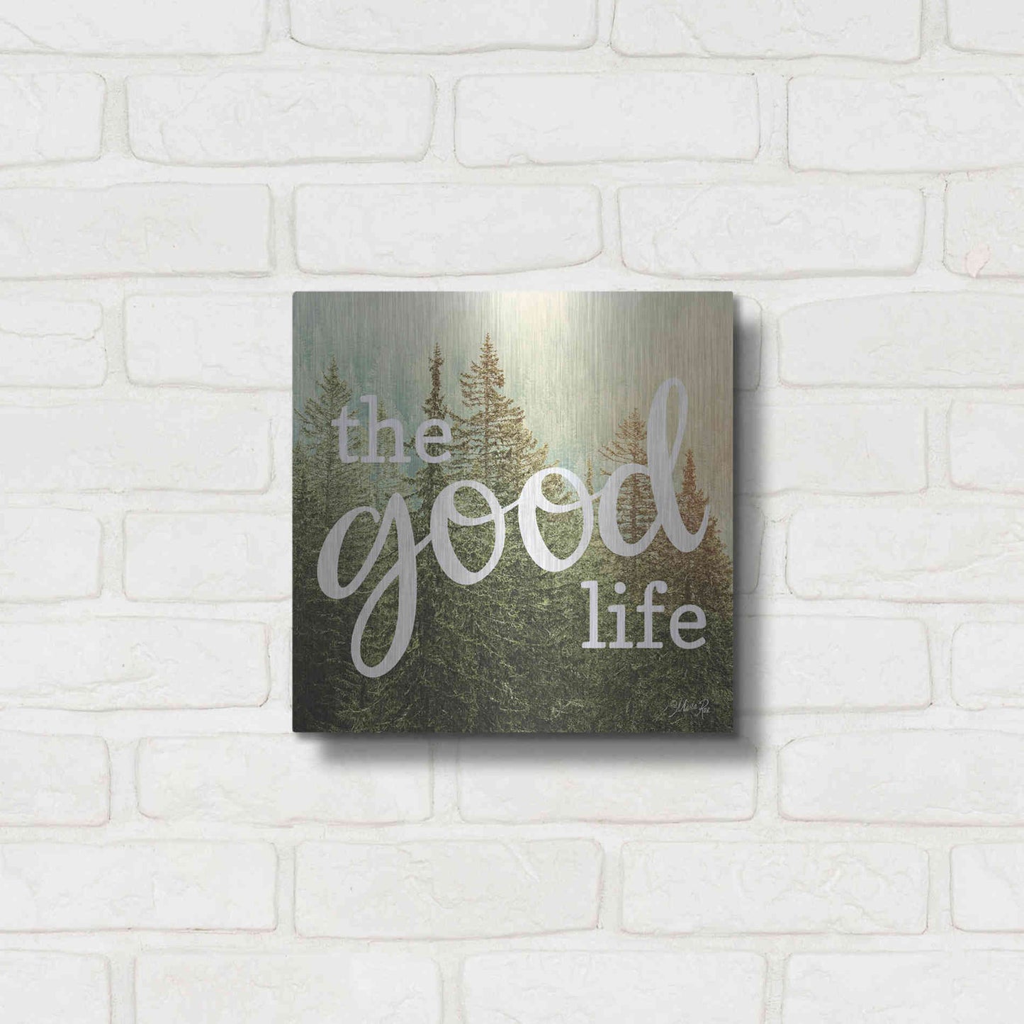 Luxe Metal Art 'The Good Life' by Marla Rae, Metal Wall Art,12x12