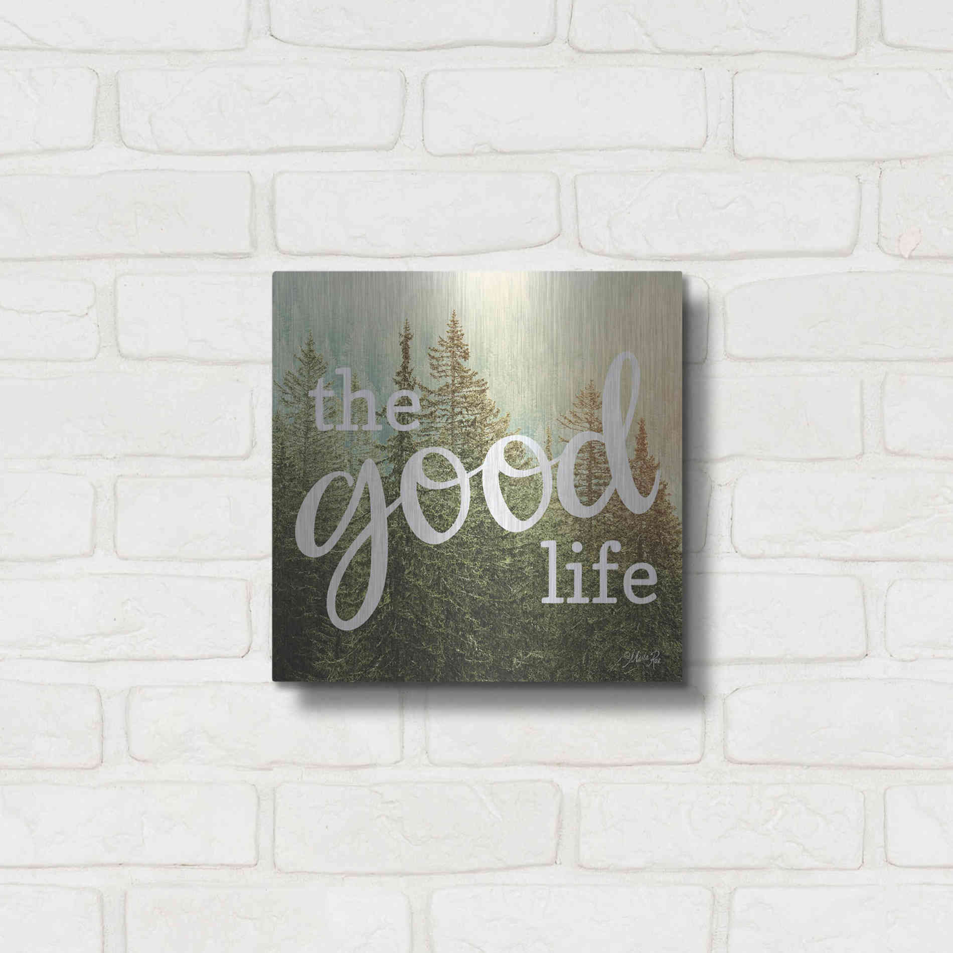 Luxe Metal Art 'The Good Life' by Marla Rae, Metal Wall Art,12x12